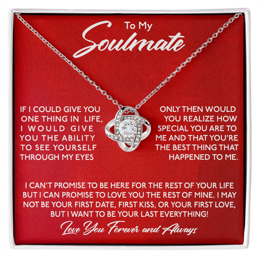 To My Soulmate, You Are Special To Me - Love Knot Necklace